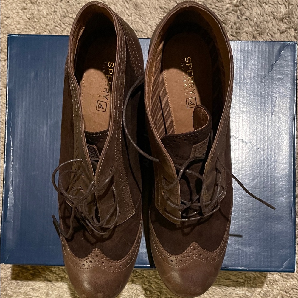 Sperry Women's Dark Brown Leather Loafers